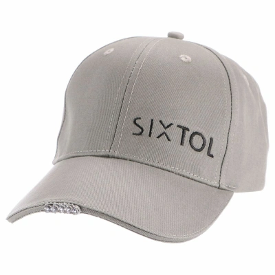 Sixtol Kšiltovka s LED světlem B-CAP 25lm, USB, uni, šedá