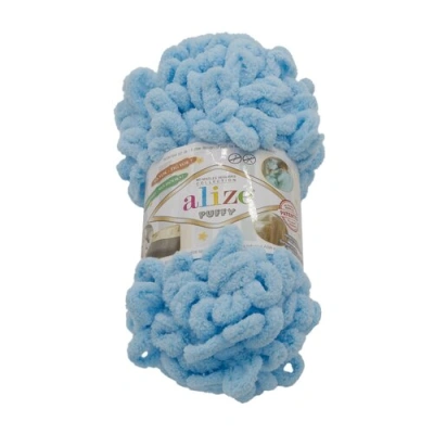 Bellatex Příze PUFFY světle modrá, 100 g / 9 m