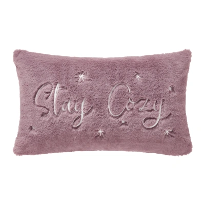 Kožešinový polštář Stay Cozy,30/50cm,hnědofialová